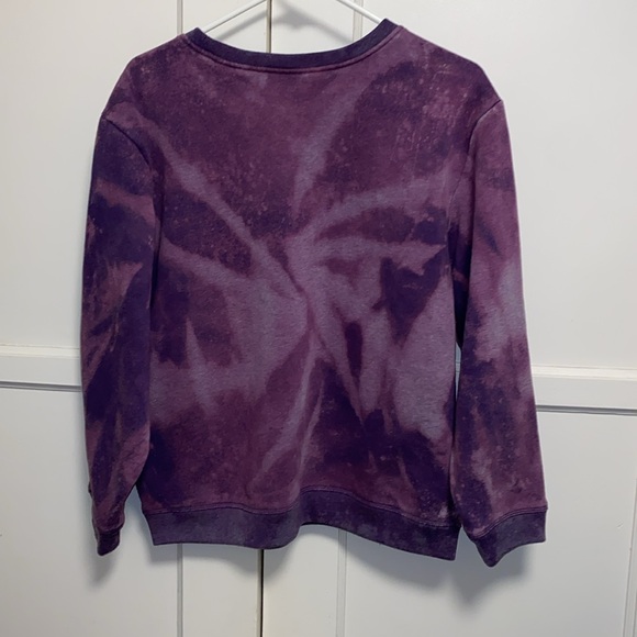 Karen Scott Sport PXL Purple Bleach Dye Pullover Sweater - Picture 3 of 11